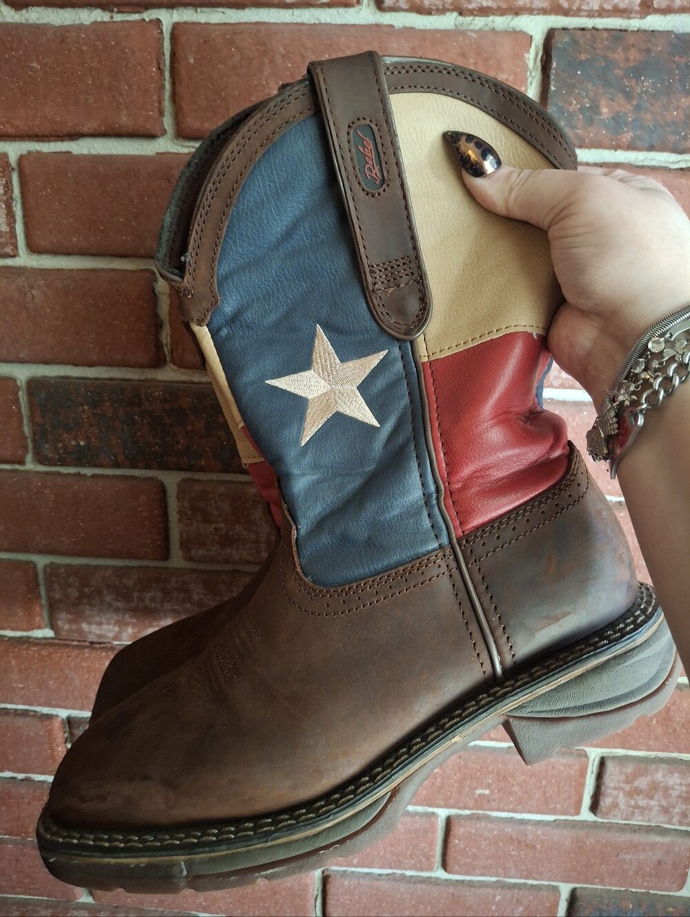 REBEL™ BY DURANGO® STEEL TOE TEXAS FLAG WESTERN BOOT